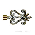 Algeria head inlaid rhinestone curtain rod wholesale